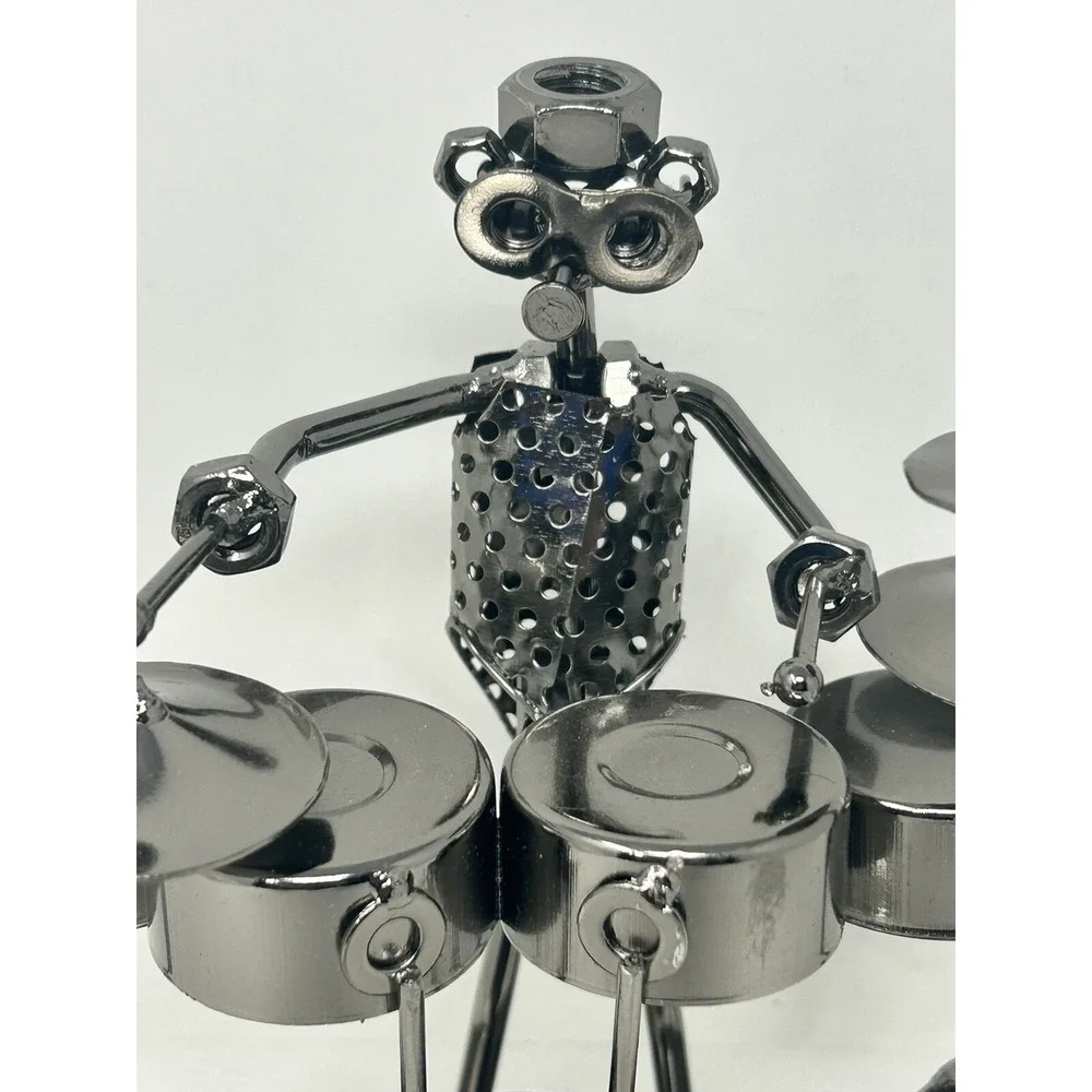 Steampunk Metal Jazz Drummer Musician - Nuts & Bolts - Picture 2 of 5